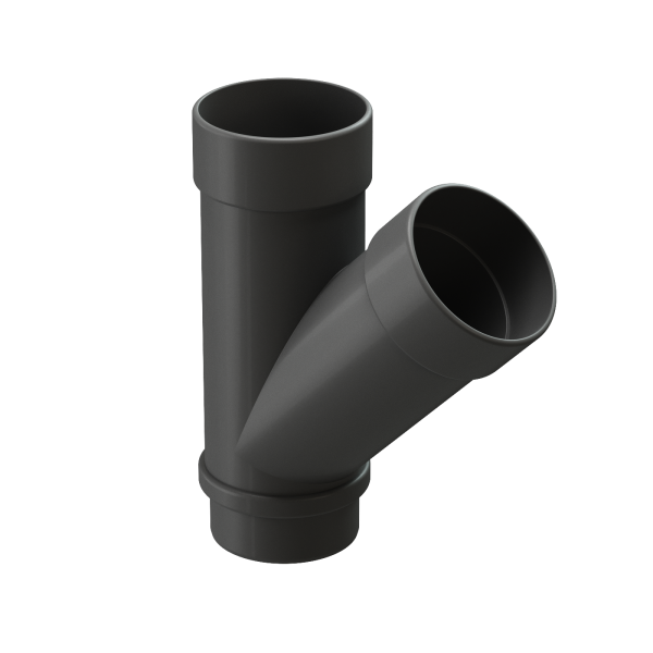 Тройник 45˚ для водосточной трубы Docke Lux ПВХ - Графит купить в Пыть-Яхе