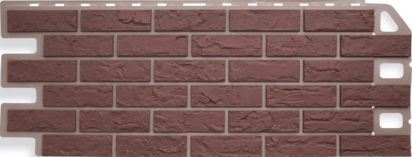 Фасадная панель Цокольный сайдинг Альта-профиль - коллекция "кирпич", кирпич красный купить в Пыть-Яхе