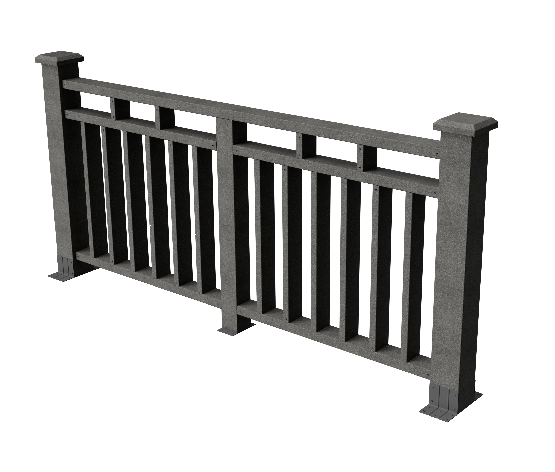 Ограждения декоративное ДПК GRINDERDECO Европа серый базальт купить в Пыть-Яхе