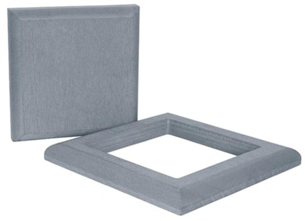 Комплект крышка и юбка ДПК для столба Polivan DENPASAR серый купить в Пыть-Яхе