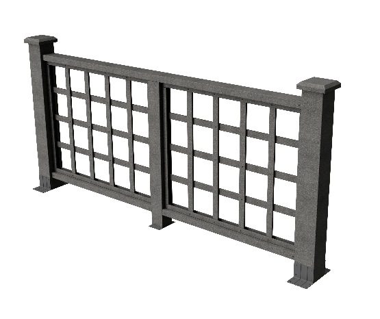 Ограждения декоративное ДПК GRINDERDECO Дувр серый базальт купить в Пыть-Яхе