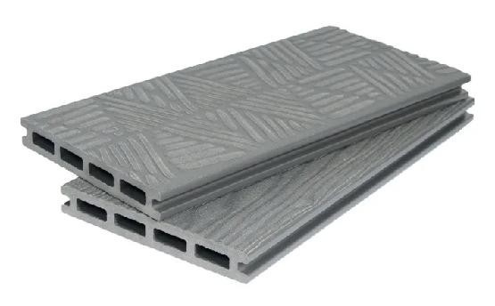 Террасная доска ДПК POLIVAN GROUP 3D+3D NEW пустотелая двухсторонняя DENPASAR Серый купить в Пыть-Яхе