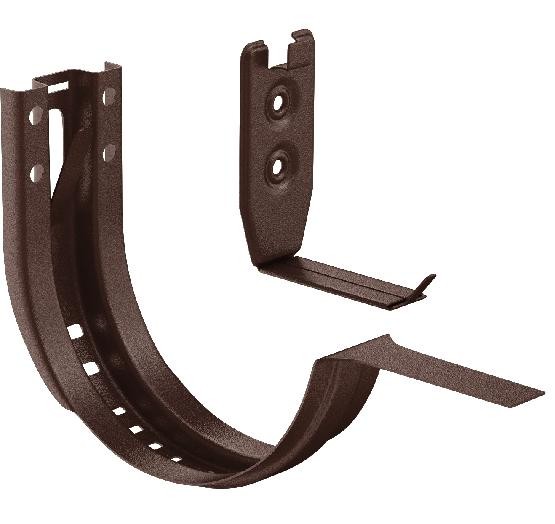 Водосток Aquasistem, Система 125x90 - Крюк крепления желоба короткий регулируемый RAL 8017 Коричневый matt купить в Пыть-Яхе