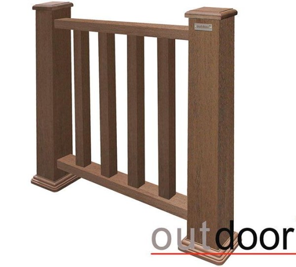 Ограждение из ДПК Outdoor Классик 3D STORM коричневый микс купить в Пыть-Яхе
