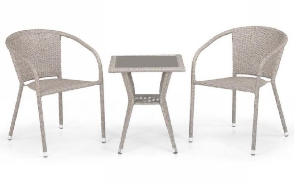 Комплект плетеной мебели AFINA из иск. ротанга T25C/Y137C-W85 Latte 2Pcs купить в Пыть-Яхе