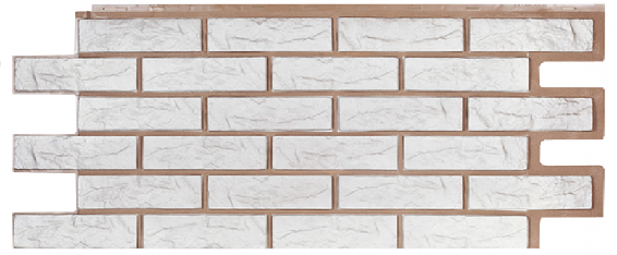 Фасадная панель Техоснастка, Лондон Брик, Белый купить в Пыть-Яхе