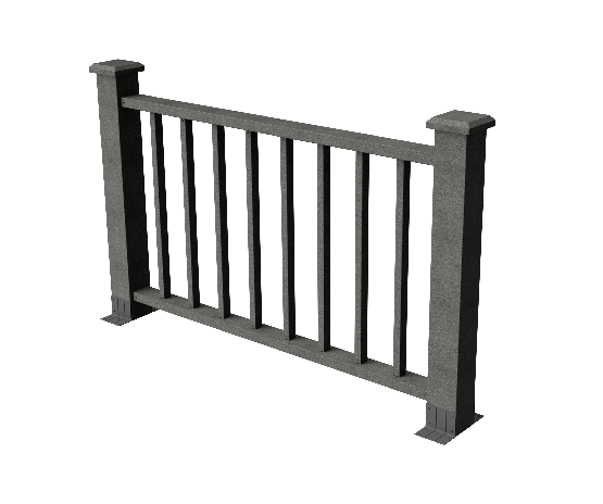 Ограждения декоративное ДПК GRINDERDECO Альма 1500 со скрытым крепежом серый базальт купить в Пыть-Яхе
