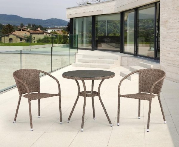 Комплект плетеной мебели AFINA из иск. ротанга T282ANT/Y137C-W56 Light Brown 2Pcs купить в Пыть-Яхе