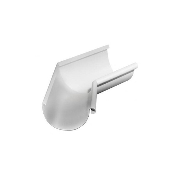 Водосток Grand Line 125x90 – Угол внутренний 135° RAL 9003 купить в Пыть-Яхе