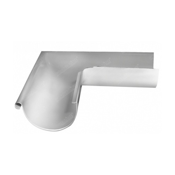 Водосток Grand Line 125x90 – Угол наружный 90° RAL 9003 купить в Пыть-Яхе