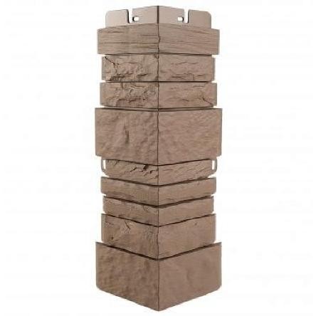 Угол наружный Альта-Профиль Скалистый камень ЭКО Терракотовый купить в Пыть-Яхе