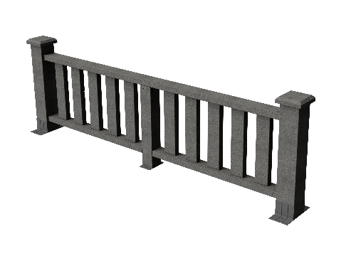 Ограждения декоративное ДПК GRINDERDECO Эрес серый базальт купить в Пыть-Яхе