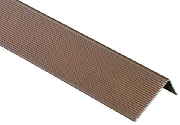 Угол завершающий алюминиевый KRONEX 51,5x30x3000 мм. коричневый купить в Пыть-Яхе