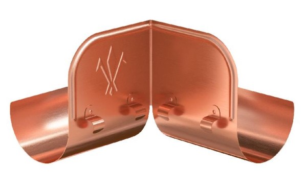 Водосток Aquasistem, система 125x90 - Ограничитель перелива угловой Медь купить в Пыть-Яхе