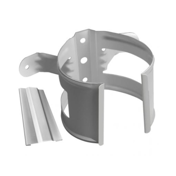 Водосток Grand Line 125x90 – Хомут трубы (на дерево) RAL 9003 купить в Пыть-Яхе