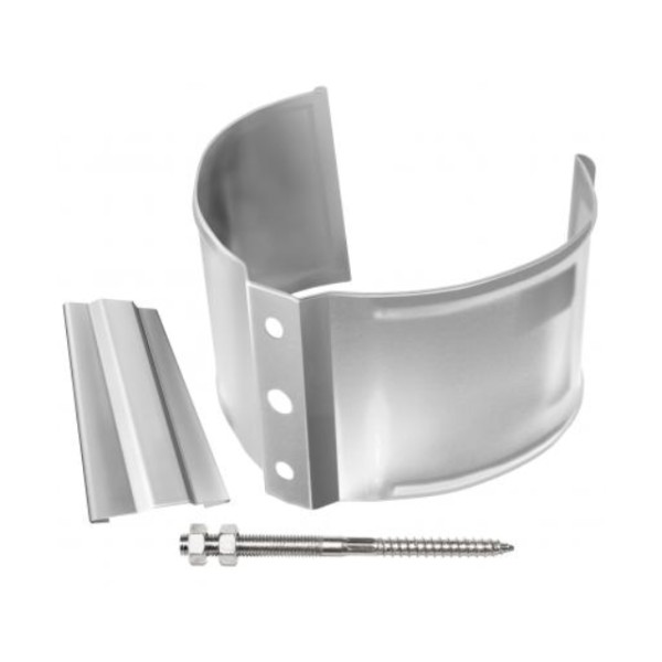 Водосток Grand Line 125x90 – Хомут трубы (на кирпич) RAL 9003 купить в Пыть-Яхе