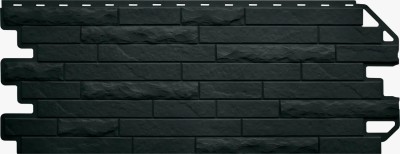 Фасадная панель Цокольный сайдинг Альта-профиль Кирпич-Антик ЭКО Графит