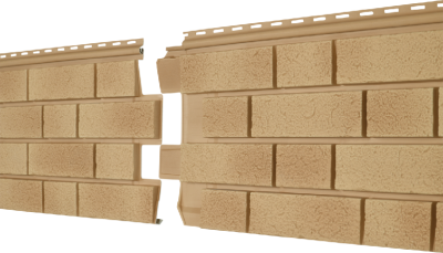 Фасадная панель Ю-пласт Стоун Хаус S-Lock Клинкер Балтик светлая медь