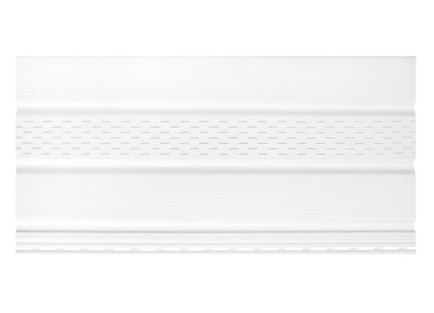 Софит к сайдингу ПЕРФОРАЦИЯ ПО ЦЕНТРУ TECOS БЕЛЫЙ