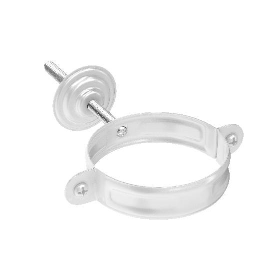 Водосток Aquasistem, система 150/100 - Комплект крепления трубы RAL 9003 Белый купить в Пыть-Яхе