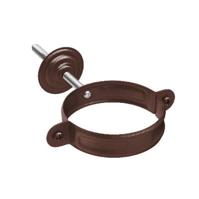 Водосток Aquasistem, Система 125x90 - Хомут для крепления трубы RAL 8017 Коричневый matt