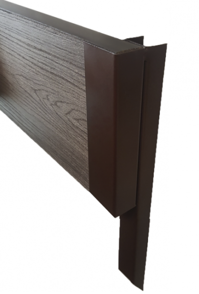 Угловой элемент металлический для досок грядок из ДПК 225мм Коричневый купить в Пыть-Яхе