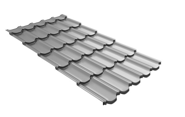 Металлочерепица квинта плюс с 3D резом 0,5 Satin RAL 7004 сигнальный серый купить в Пыть-Яхе