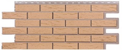 Фасадная панель T-Сайдинг-Кирпич Саман Бежевый