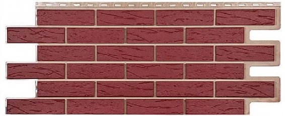 Фасадная панель T-Сайдинг-Кирпич Саман Бордовый купить в Пыть-Яхе