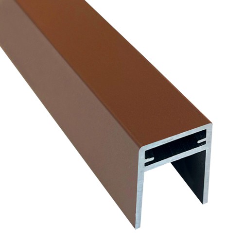 П-профиль Алюминиевый EasyDecking 35x25 Коричневый купить в Пыть-Яхе