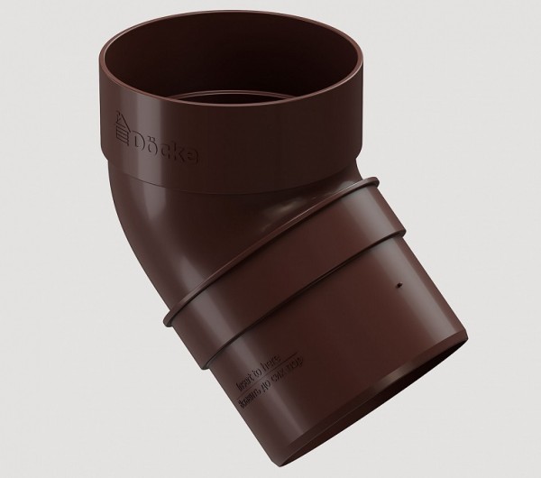 Колено 45˚ПВХ Docke STANDART Тёмно-коричневый купить в Пыть-Яхе