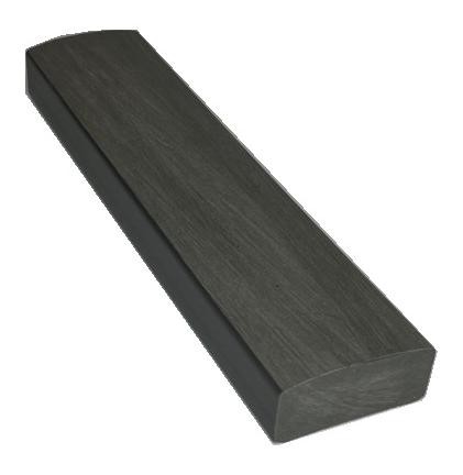 Лавочный брус Ecodecking Некст полнотелый брашированный 70х35 графит (под заказ) купить в Пыть-Яхе