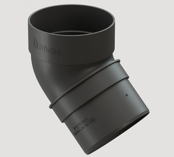 Колено 45˚ПВХ Docke STANDART серый купить в Пыть-Яхе