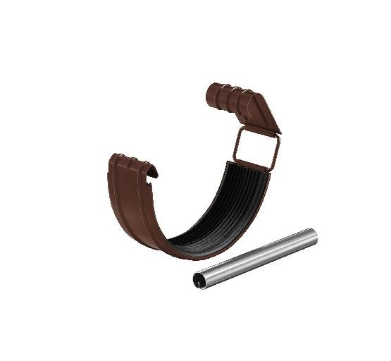 Водосток Aquasistem, система 125x90 - Соединитель желоба с резиновым уплотнителем RAL 8017 Коричневый купить в Пыть-Яхе