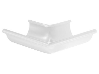 Водосток Aquasistem, система 150/100 - Угол желоба, наружный 90° RAL 9003 Белый