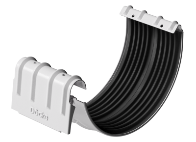 Соединитель желобов D125 Döcke STAL PREMIUM Пломбир, (RAL 9010)