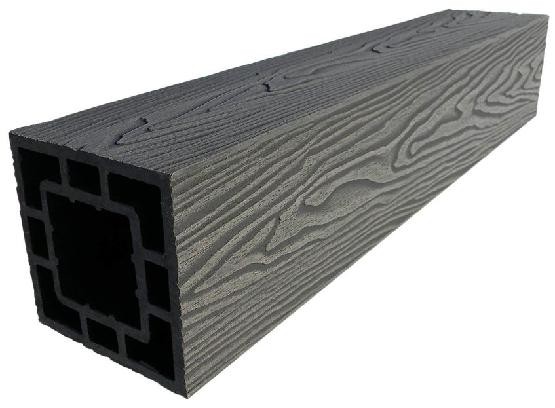 Столб опорный ДПК 3D GardenParkett фактура дерева Графит купить в Пыть-Яхе