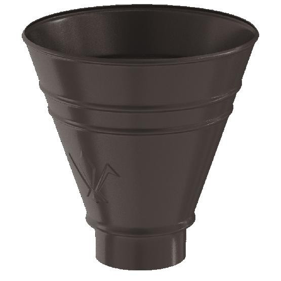 Водосток Aquasistem, система 125x90 - Воронка водосборная круглая RR 32 Тёмно-Коричневый купить в Пыть-Яхе