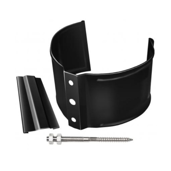 Водосток Grand Line 125x90 – Хомут трубы (на кирпич) RAL 9005 купить в Пыть-Яхе