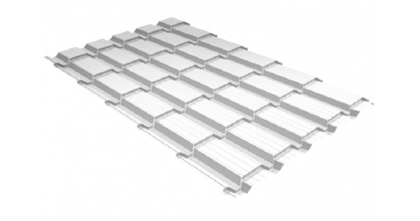 Металлочерепица GL квадро профи 0,45 PE RAL 9003 сигнальный белый купить в Пыть-Яхе