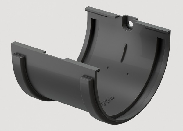 Соединитель желобов ПВХ Docke STANDART серый купить в Пыть-Яхе