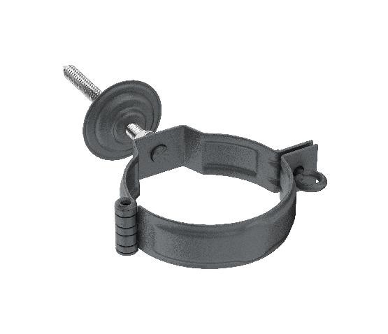 Водосток Aquasistem, Система 150/100 - Декоративный хомут c метизом в сборе RR 23 Маренго matt купить в Пыть-Яхе