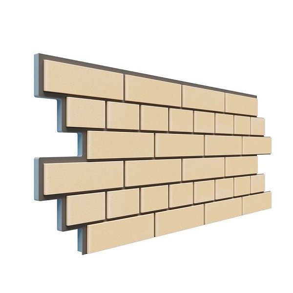 Фасадная термопанель Доломит кирпич 20мм Светло-жёлтый купить в Пыть-Яхе