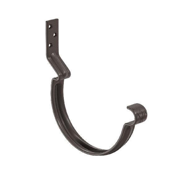 Водосток Aquasistem, система 125x90 - Крюк крепления желоба короткий RR 32 Тёмно-Коричневый купить в Пыть-Яхе