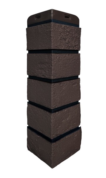 Угол Grand Line состаренный кирпич премиум Шоколадный (шов RAL 9005) купить в Пыть-Яхе