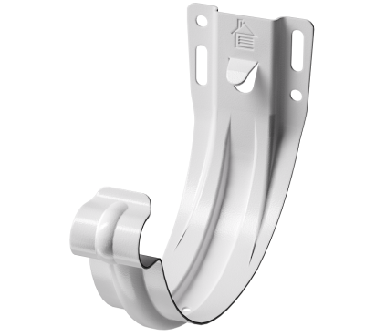 Карнизный кронштейн (штампованный) D125Döcke STAL PREMIUM Пломбир, (RAL 9010)