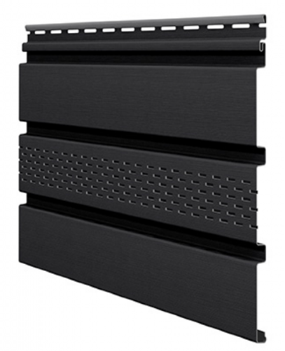 Софит ламинированный VOX UNICOLOR с центральной перфорацией, Графит купить в Пыть-Яхе