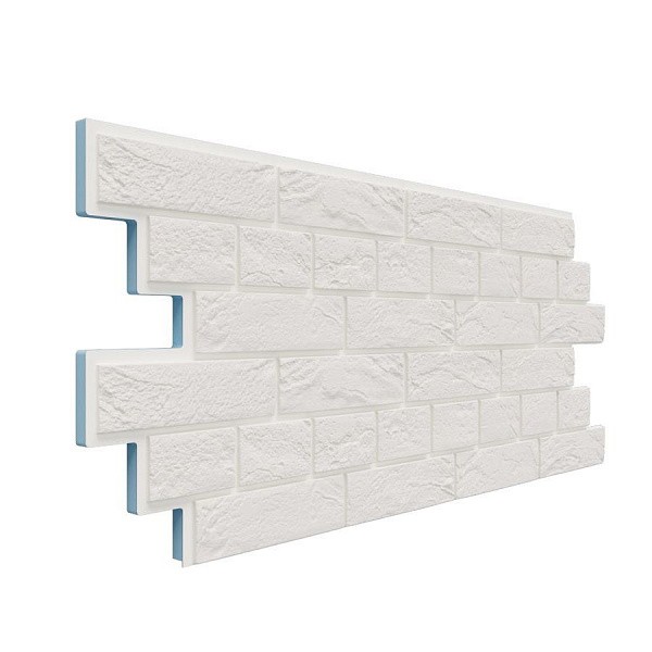Фасадная термопанель Доломит Венецианский кирпич 20 мм Белоснежный купить в Пыть-Яхе